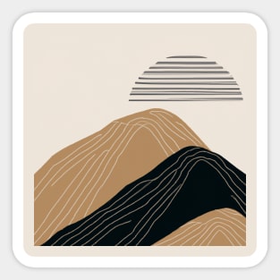 Mountain One Line Art Sticker